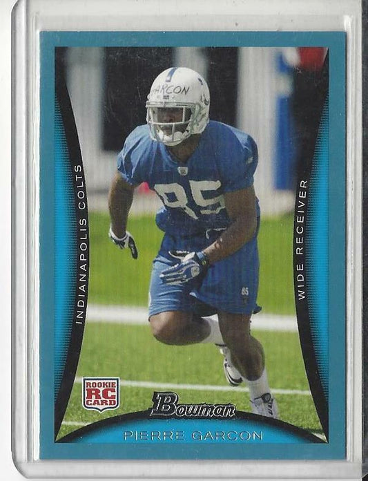 PIERRE GARCON 2008 BOWMAN COLTS BLUE BORDER ROOKIE RC #D 412/500