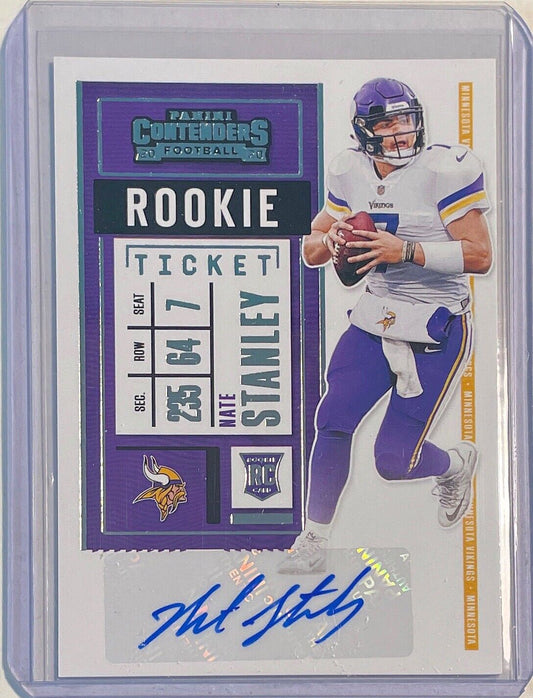 NATE STANLEY 2020 PANINI CONTENDERS ROOKIE TICKET AUTO ROOKIE RC #291