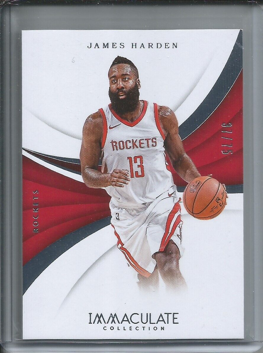 JAMES HARDEN 2017-18 PANINI IMMACULATE #D 37/75 ROCKETS