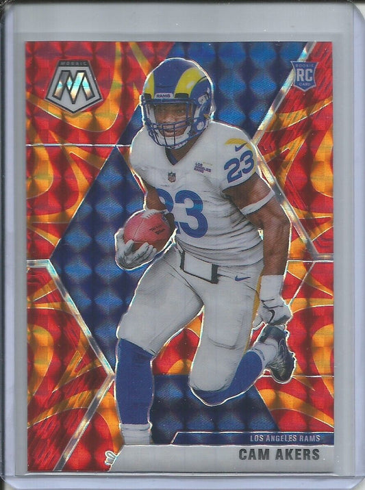 CAM AKERS 2019-20 PANINI MOSAIC REACTIVE ORANGE PRIZM ROOKIE RC RAMS