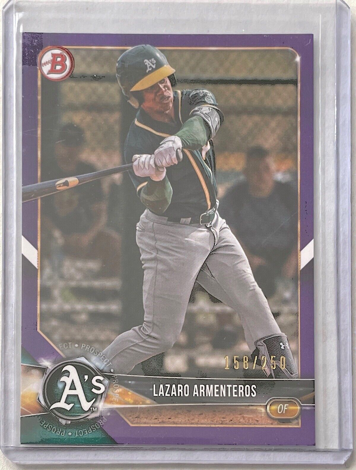 LAZARO ARMENTEROS 2018 BOWMAN PAPER PROSPECT PURPLE #D 158/250