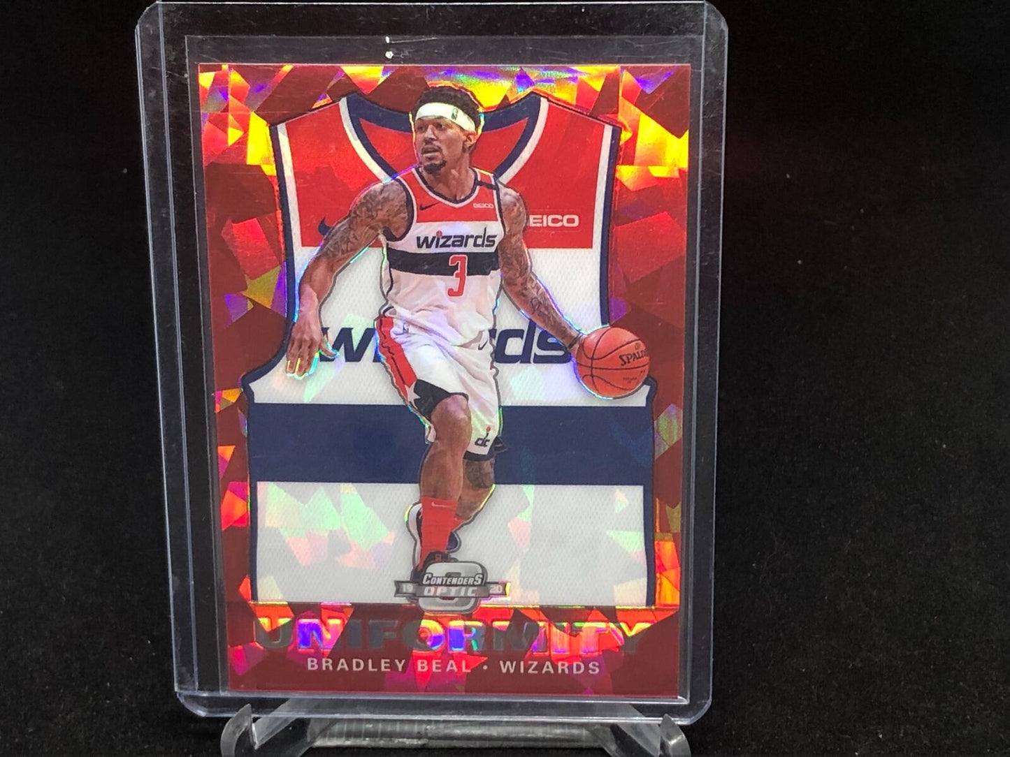 BRADLEY BEAL 2019-20 PANINI CONTENDERS OPTIC RED CRACKED ICE UNIFORMITY # 24