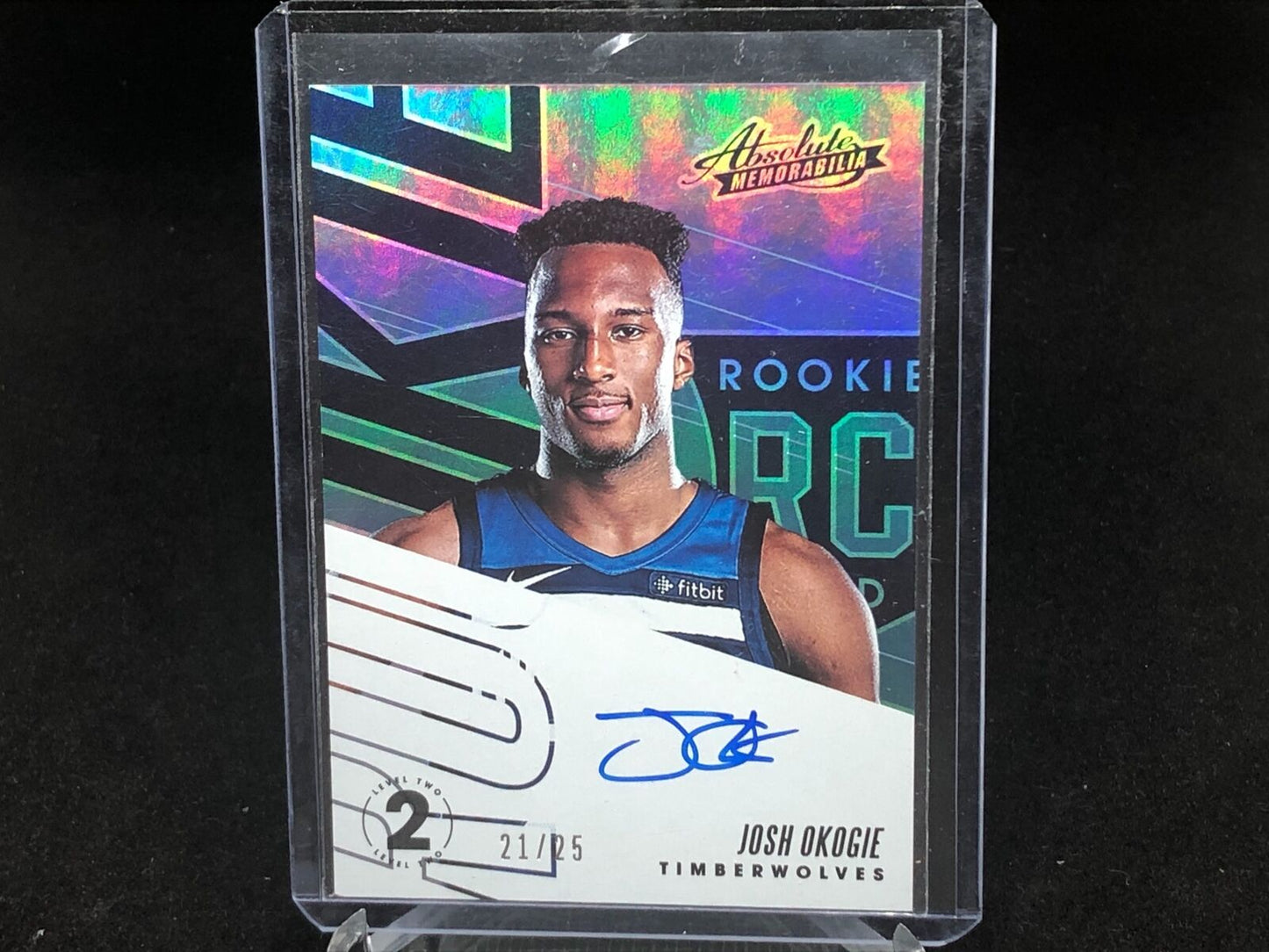 JOSH OKOGIE 2018-19 PANINI ABSOLUTE LEVEL 2 ON CARD AUTO RC #D 21/25