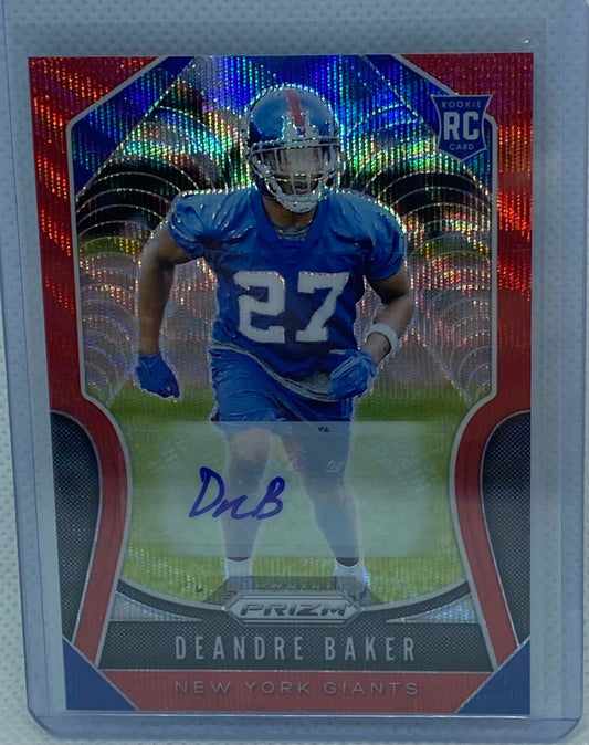 DEANDRE BAKER 2019 PANINI PRIZM RED WAVE PRIZM AUTO RC #D 35/149