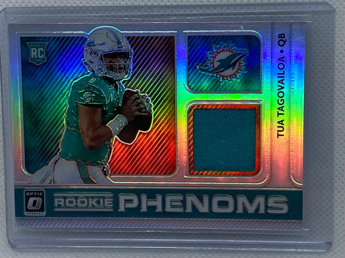 TUA TAGOVAILOA 2020 PANINI DONRUSS OPTIC ROOKIE PHENOMS SILVER PRIZM JERSEY RC