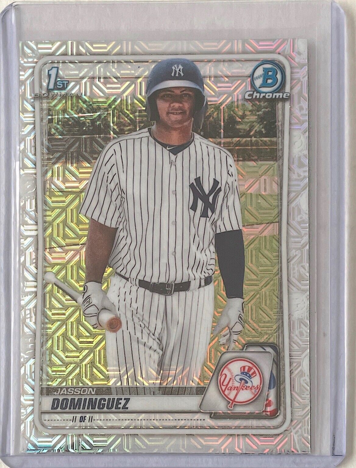 JASSON DOMINGUEZ 2020 BOWMAN CHROME 1ST PROSPECT MEGA BOX MOJO REFRACTOR #BCP-8