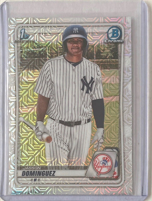 JASSON DOMINGUEZ 2020 BOWMAN CHROME 1ST PROSPECT MEGA BOX MOJO REFRACTOR #BCP-8