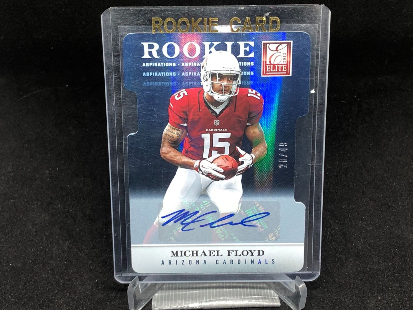 MICHAEL FLOYD 2012 PANINI DONRUSS ELITE BLUE DIE CUT AUTO RC #D 20/49
