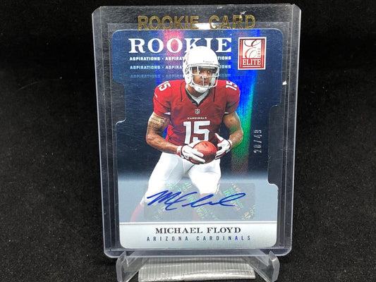 MICHAEL FLOYD 2012 PANINI DONRUSS ELITE BLUE DIE CUT AUTO RC #D 20/49