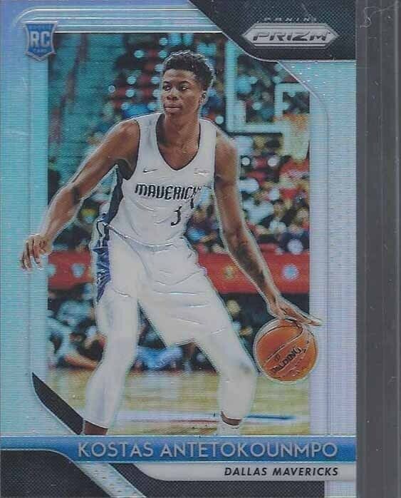 KOSTAS ANTETOKOUNMPO 2018-19 PANINI PRIZM SILVER PRIZMS ROOKIE RC #22