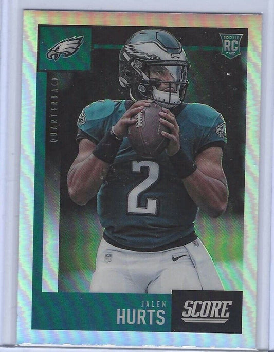 JALEN HURTS 2020 CHRONICLES SCORE SILVER PRIZM RC #457
