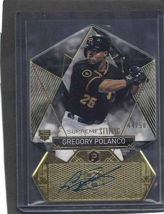 GREGORY POLANCO 2014 TOPPS SUPREME STYLING DIE CUT ROOKIE PIRATES AUTO RC /50