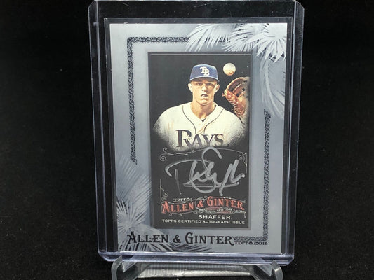 RICHIE SHAFFER 2016 TOPPS ALLEN & GINTER MINI SILVER INK AUTO