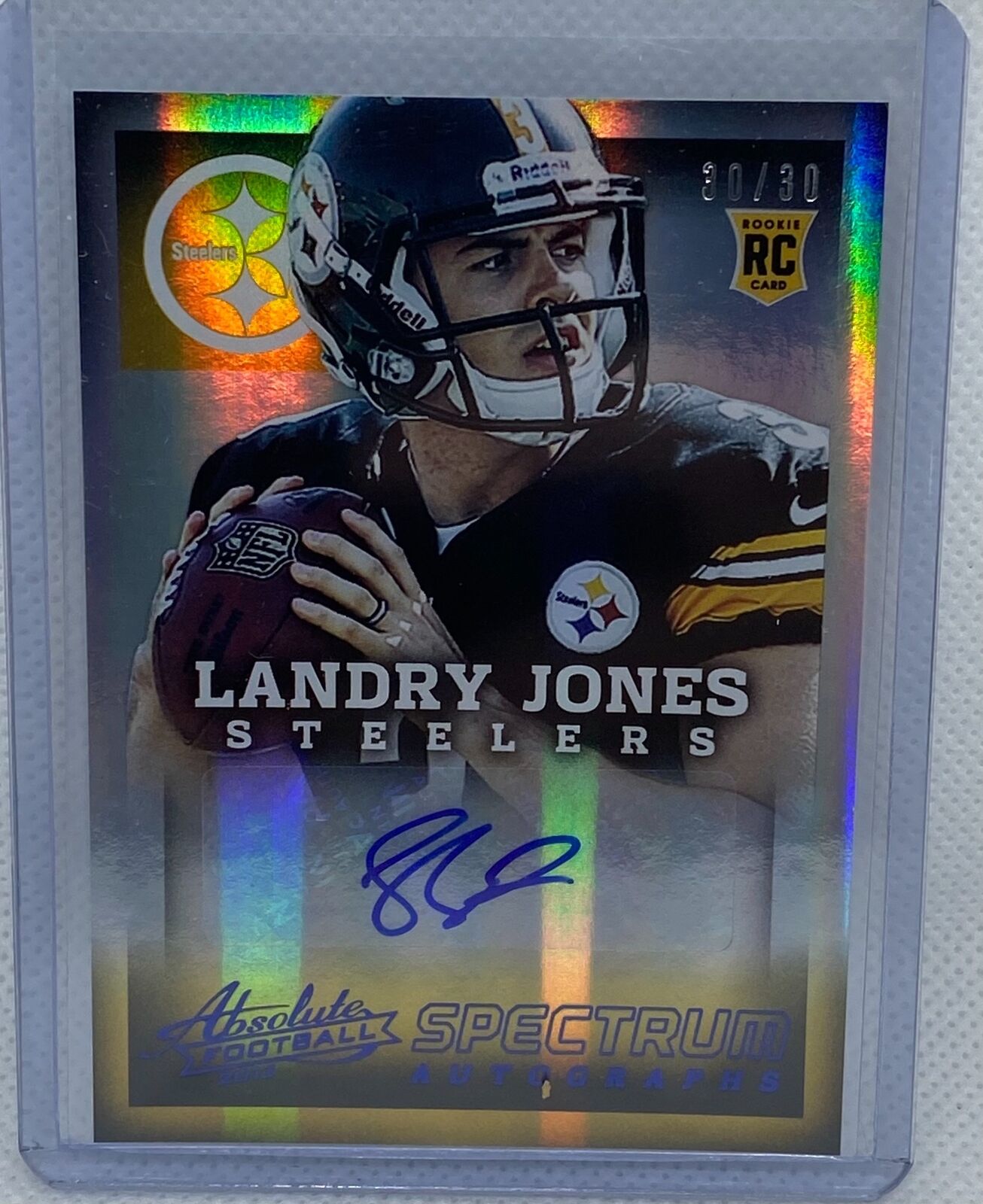 LANDRY JONES 2013 PANINI ABSOLUTE SPECTRUM BLUE AUTO RC #D 30/30