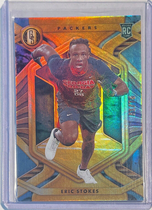 ERIC STOKES 2021 PANINI GOLD STANDARD PACKERS ROOKIE RC #D 61/75