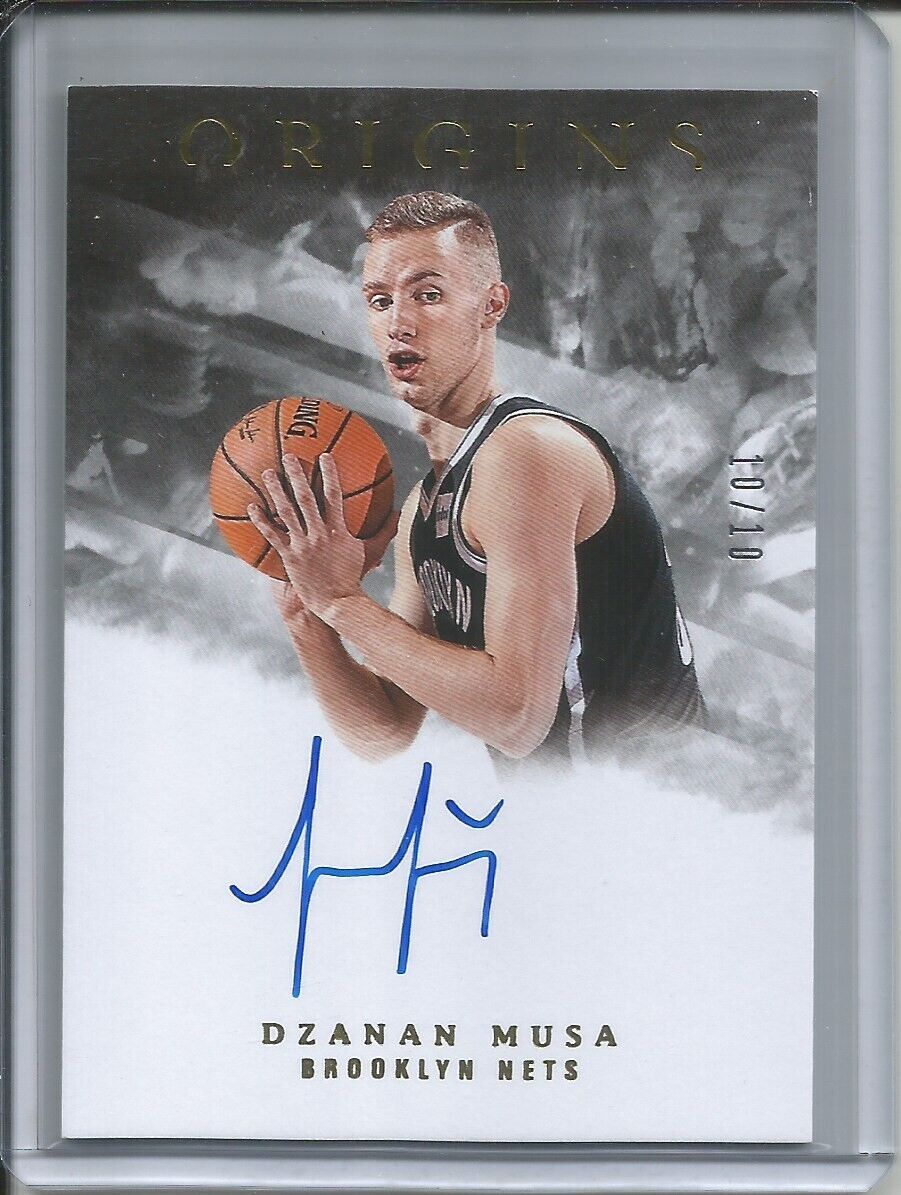 DZANAN MUSA 2018-19 PANINI ORIGINS AUTOGRAPH ON CARD AUTO ROOKIE RC GOLD /10