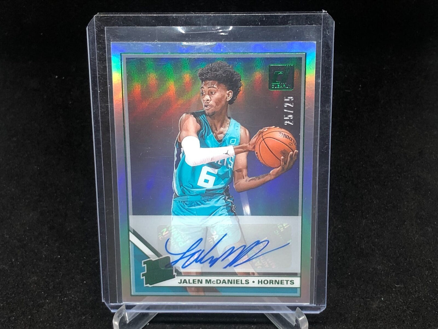 JALEN MCDANIELS 2019-20 PANINI CLEARLY DONRUSS GREEN AUTO RC #D 25/25