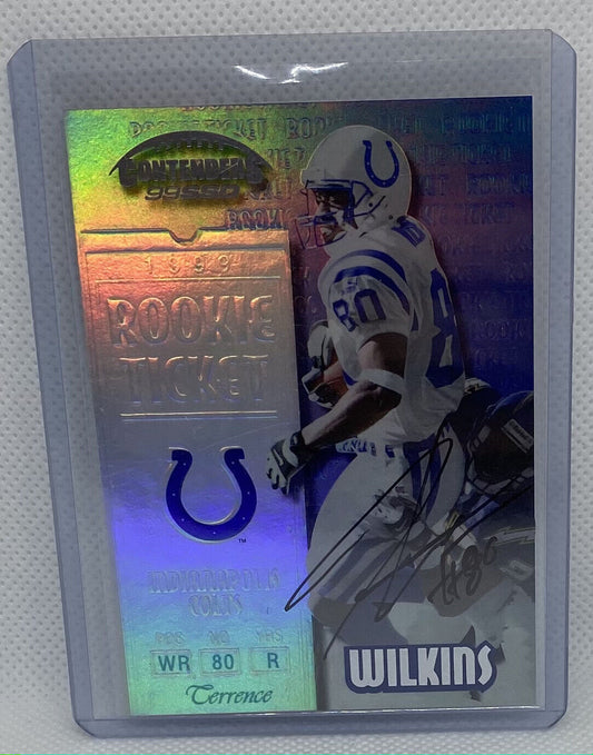 TERRENCE WILKINS 1999 CONTENDERS ROOKIE TICKET ON CARD AUTO RC #89