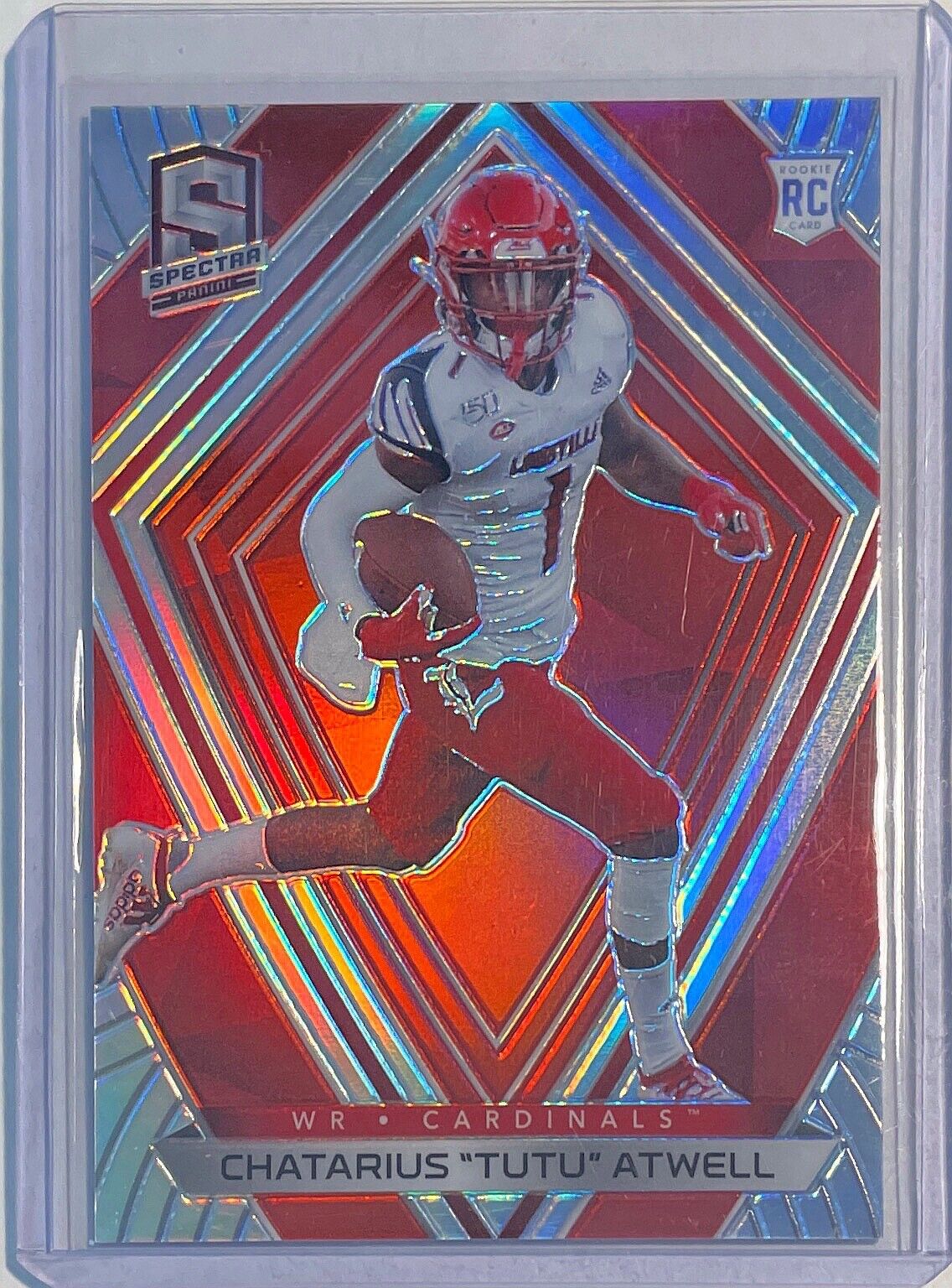 CHATARIUS "TUTU" ATWELL 2021 CHRONICLES SPECTRA RED PRIZM ROOKIE RC #D 117/149