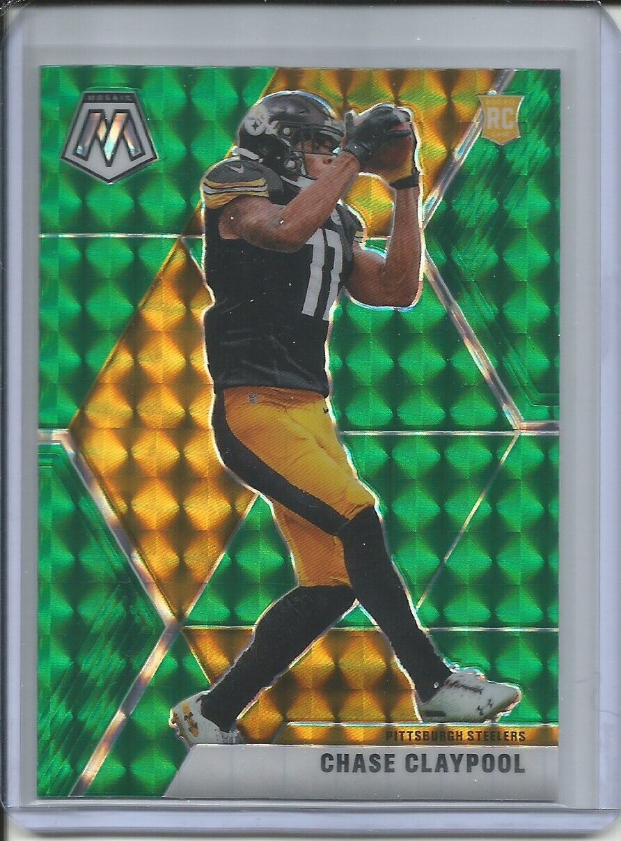 CHASE CLAYPOOL 2019-20 PANINI MOSAIC GREEN PRIZM ROOKIE RC STEELERS