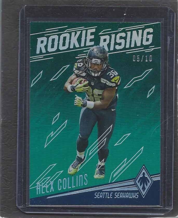 ALEX COLLINS 2016 PANINI PHOENIX ROOKIE RISING GREEN RC #D 5/10