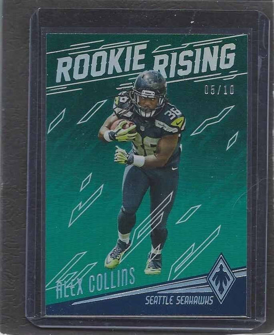 ALEX COLLINS 2016 PANINI PHOENIX ROOKIE RISING GREEN RC #D 5/10