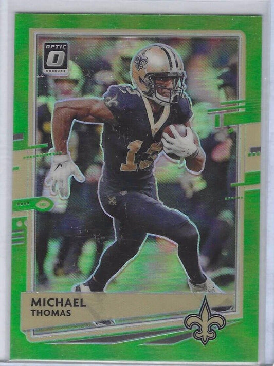 MICHAEL THOMAS 2020 DONRUSS OPTIC LIME GREEN HOLO #D 23/35