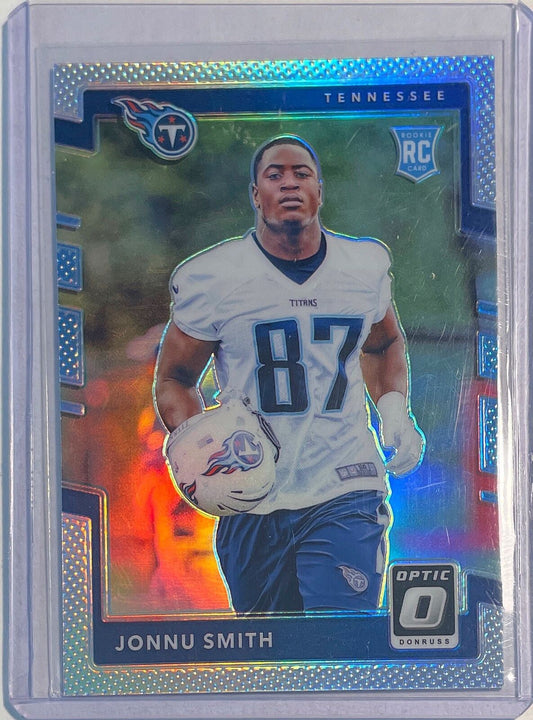 JONNU SMITH 2017 PANINI DONRUSS OPTIC SILVER HOLO PRIZM ROOKIE RC #124