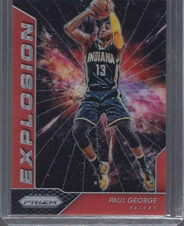 1/1 PAUL GEORGE 2016-17 PANINI PRIZM EXPLOSION ORANGE #D 13/49 HIS JERSEY #13 !!