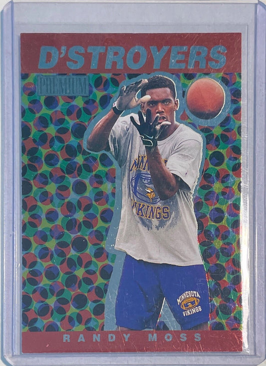 RANDY MOSS 1998 SKYBOX PREMIUM D'STROYERS ROOKIE RC #4