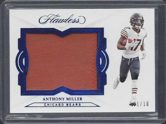 ANTHONY MILLER 2018 FLAWLESS SAPPHIRE JUMBO BEARS ROOKIE PATCH RC #D 1/10