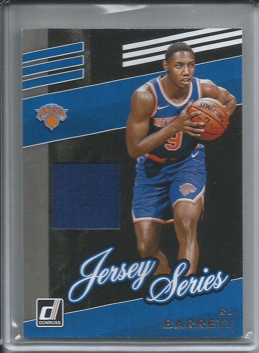 RJ BARRETT 2019-20 PANINI DONRUSS JERSEY SERIES ROOKIE RC KNICKS