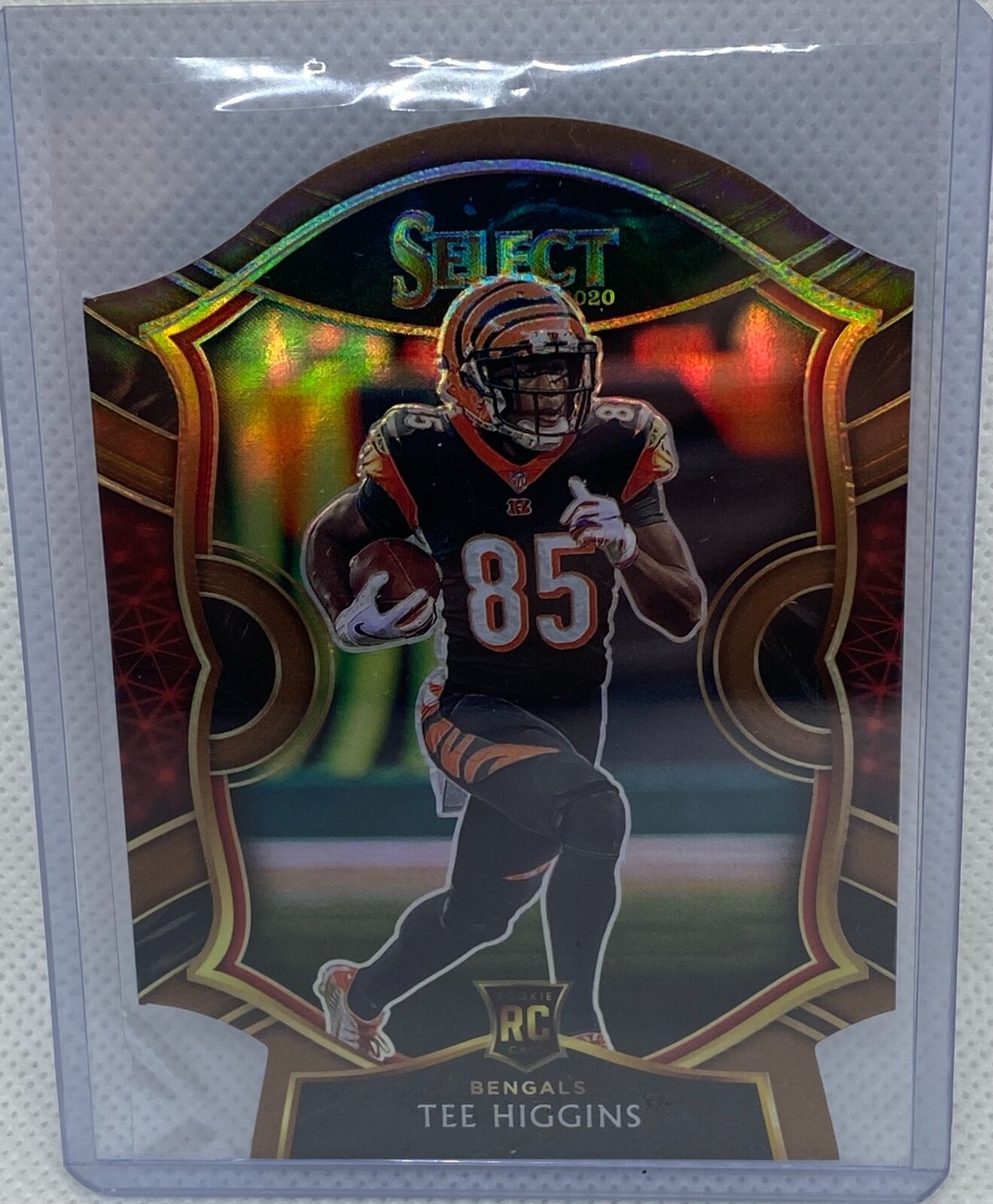 TEE HIGGINS 2020 PANINI SELECT CONCOURSE LEVEL BRONZE PRIZM DIE CUT RC #D /355