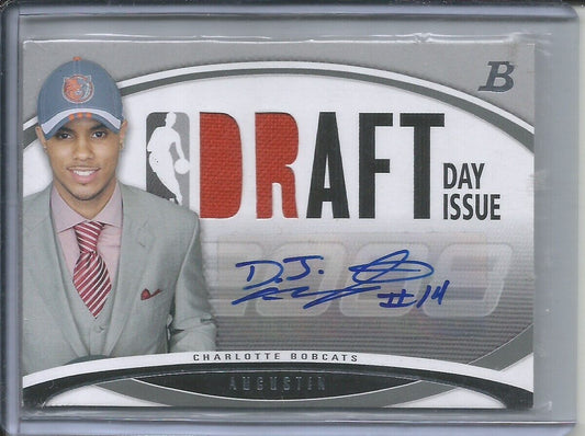 D.J. AUGUSTIN 2008-09 BOWMAN DRAFT DAY ISSUE JERSEY AUTO ROOKIE RC #D 37/75