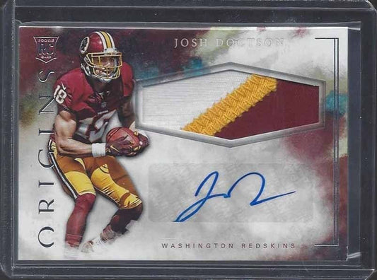 JOSH DOCTSON 2016 PANINI ORIGINS RPA 3 COLOR REDSKINS ROOKIE PATCH AUTO RC