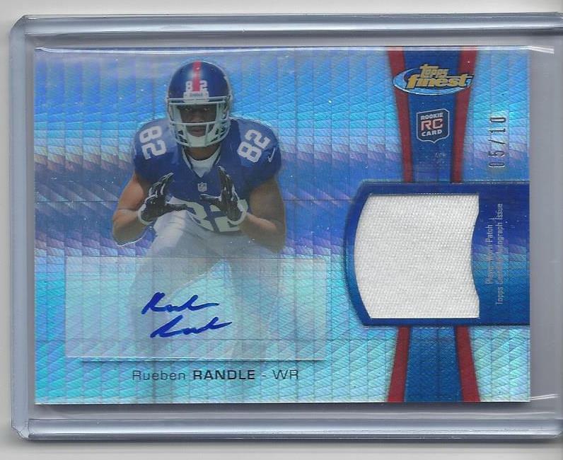 RUEBEN RANDLE 2012 FINEST PULSAR REFRACTOR RPA ROOKIE PATCH AUTO RC #D 5/10