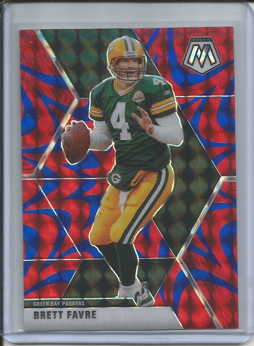 BRETT FAVRE 2019-20 PANINI MOSAIC REACTIVE BLUE PRIZM PACKERS