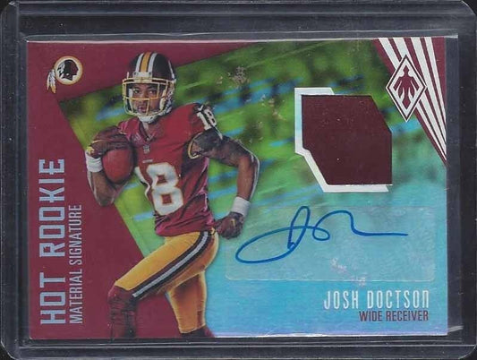 JOSH DOCTSON 2016 PANINI PHOENIX HOT ROOKIE HELMET PATCH AUTO RC #D 17/25