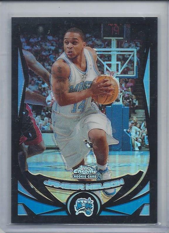JAMEER NELSON 2004-05 TOPPS CHROME BLACK REFRACTOR ROOKIE RC #D 495/500