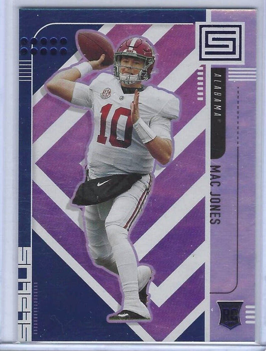 MAC JONES 2021 PANINI CHRONICLES DRAFT PICKS STATUS BLUE ROOKIE RC #D /99