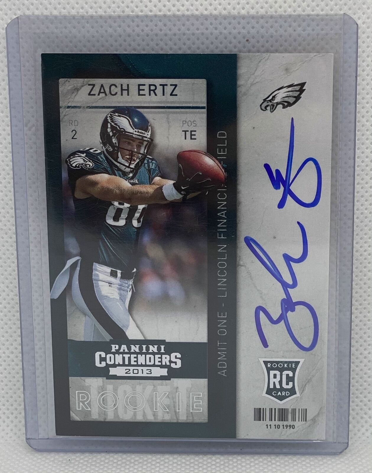 ZACH ERTZ 2013 PANINI CONTENDERS ROOKIE TICKET ON CARD AUTO RC #240