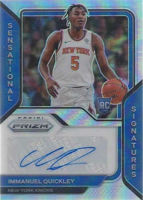 IMMANUEL QUICKLEY 2020-21 PANINI PRIZM SILVER PRIZMS SENSATIONAL SIGS AUTO RC