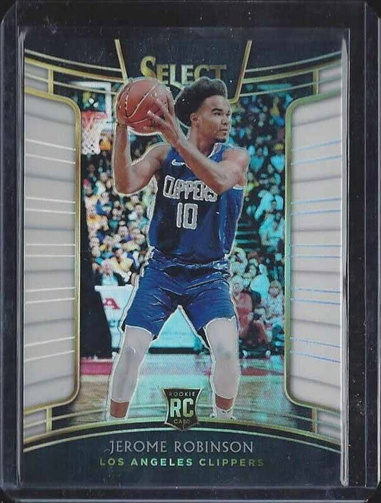 JEROME ROBINSON 2018-19 PANINI SELECT WHITE PRIZM ROOKIE RC #D 4/149