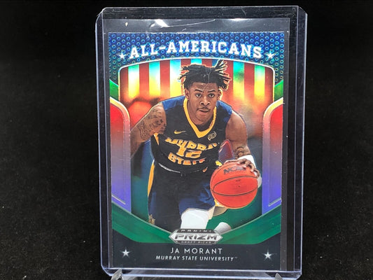 JA MORANT 2019-20 PANINI PRIZM DRAFT PICKS GREEN PRIZM RC # 44