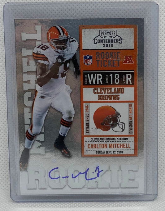 CARLTON MITCHELL 2010 PLAYOFF CONTENDERS ROOKIE TICKET AUTO RC #113