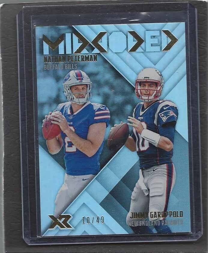1/1 JIMMY GAROPPOLO PETERMAN 2017 PANINI XR MIRRORED SILVER RC #D 10/49 JSY #10!