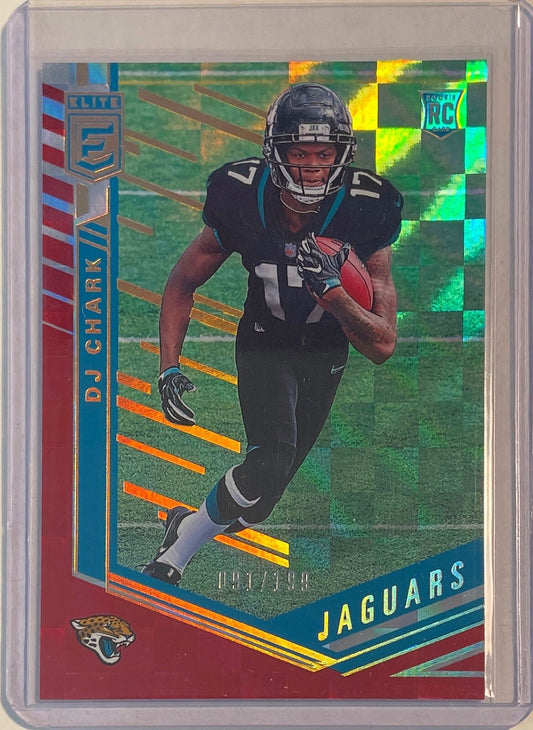 DJ CHARK 2018 PANINI DONRUSS ELITE RED ROOKIE RC #D 091/199