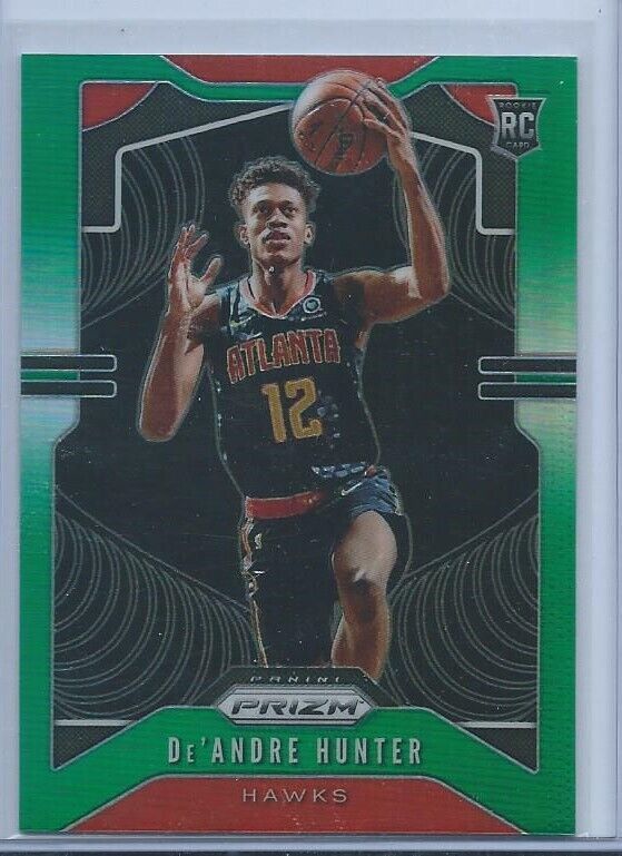 DE'ANDRE HUNTER 2019-20 PANINI PRIZM GREEN PRIZMS RC #251