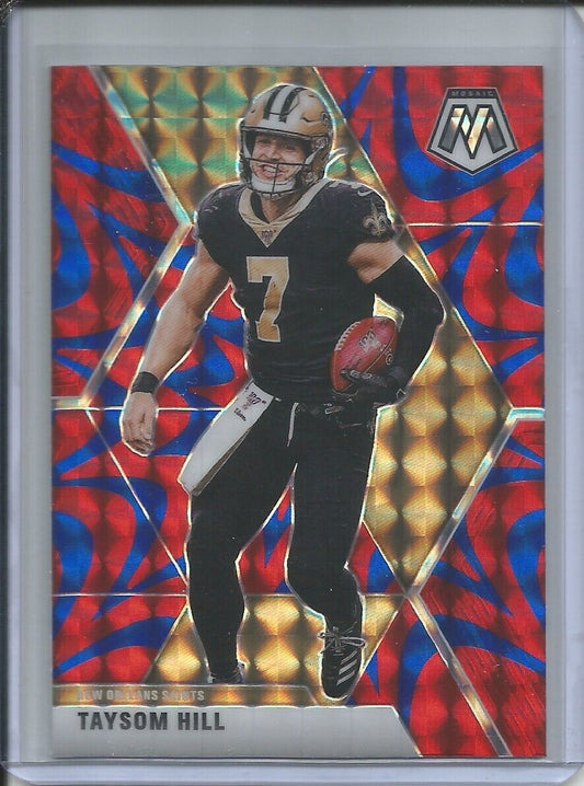 TAYSOM HILL 2019-20 PANINI MOSAIC REACTIVE BLUE PRIZM SAINTS
