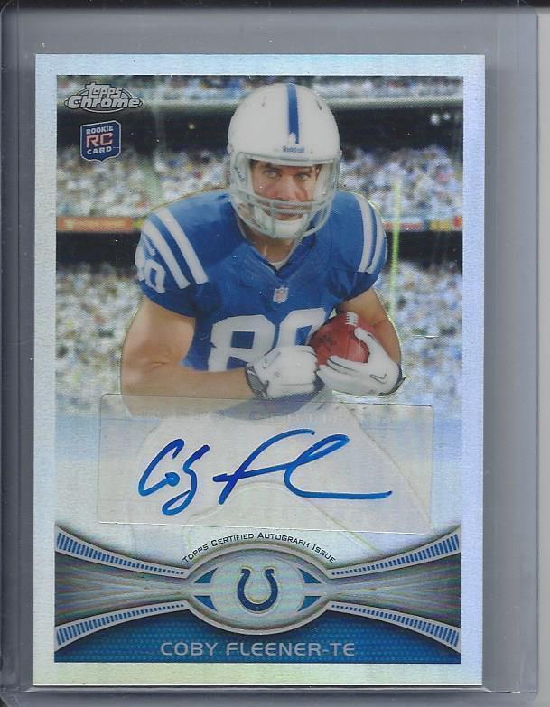 COBY FLEENER 2012 TOPPS CHROME SP PHOTO VARIATION REFRACTOR ROOKIE AUTO RC #209